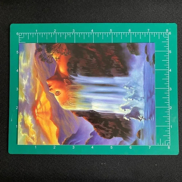 DAY DREAM Jim Warren VTG Combo Pack Greeting Card & Magnet Waterfall Horses NOS - Picture 6 of 11